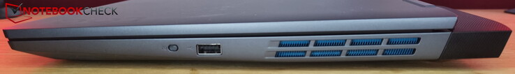 À droite : obturateur de webcam, USB-A 3.2 Gen 1 (5 Gbit/s)
