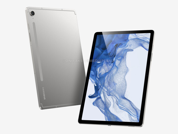 La Galaxy Tab S9 FE. (Source de l'image : @OnLeaks &amp; MediaPeanut)