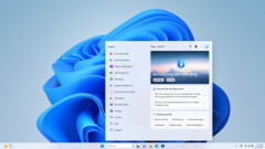 Bing, doté de l'intelligence artificielle, fait son apparition dans la barre des tâches de Windows 11. (Image Source : Microsoft)