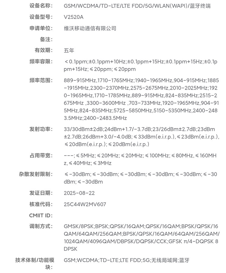 Un appareil de la série iQoo Neo11 est certifié en Chine. (Source : Digital Chat Station via Weibo)