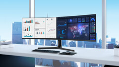 Le Business-Monitor S9U a un rapport d&#039;aspect de 32:9 et une résolution de 5K. (Image source : Samsung)