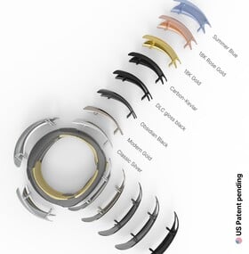 Autre nouveauté : le design de la bague peut être personnalisé grâce à des panneaux interchangeables : Le design de la bague peut être personnalisé à l'aide de panneaux interchangeables. (Source de l'image : Bond Ring)
