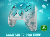 Le GameSir T7 Pro est doté d'une coque mate à motifs floraux et d'un design semi-transparent (Source de l'image : GameSir)