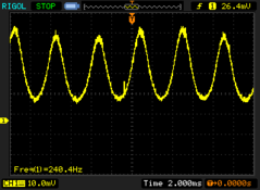 scintillement PWM de 240 Hz à des niveaux de luminosité de 50 % et moins