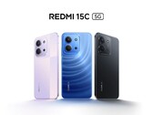 Le Redmi 15C 5G est disponible en bleu nuit, violet crépuscule et noir nuit (Image source : Redmi)