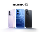Le Redmi 15C 5G est disponible en bleu nuit, violet crépuscule et noir nuit (Image source : Redmi)