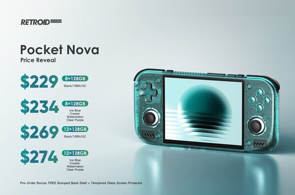 Le Retroid Pocket Nova est disponible en deux configurations et sept couleurs.