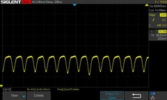 10 % de luminosité : 479.64 Hz PWM