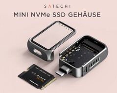Le nouveau boîtier Satechi M.2 NVMe Mini SSD peut accueillir des disques SSD d'une capacité maximale de 2 To. (Source de l'image : Amazon)