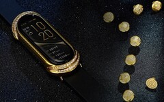 Le wearable Xiaomi Mi Band a droit à un relooking en or et diamants dans la &quot;Gold Collection&quot;. (Image source : Xiaomi - édité)