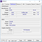 HP Pavilion Gaming 15t - CPU-Z : carte-mère.