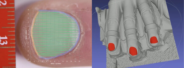 Le 10 utilise la technologie de détection d'image AI et 5 caméras pour identifier chaque ongle à peindre et à couper avec une précision de 0,4 mm (Source : 10Beauty)