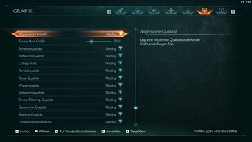 Préréglages de qualité
