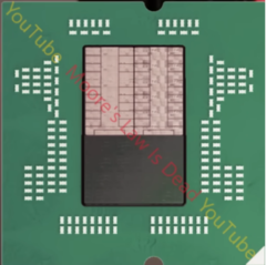 De nouvelles informations sur l'architecture Zen 7 d'AMD ont fait surface ; photo : un CCD AMD Zen 7 (source de l'image : Moore's Law is Dead sur YouTube)