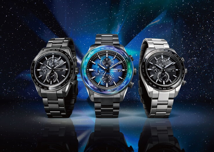 De gauche à droite : les montres Citizen Attesa AT8294-59E, AT8314-53L et AT8295-56E. (Source de l'image : Citizen)