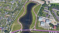Voyage d'essai GNSS : itinéraire autour d'un lac