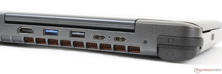 Arrière : HDMI 2.0b, 2x USB-A 3.2 Gen. 1, 2x USB-C 3.2 Gen. 2