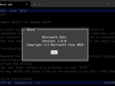Microsoft Edit pour Windows 64 bits permet aux utilisateurs de la ligne de commande de modifier facilement des fichiers texte. (Source de l'image : Microsoft)
