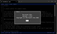 Microsoft Edit pour Windows 64 bits permet aux utilisateurs de la ligne de commande de modifier facilement des fichiers texte. (Source de l&#039;image : Microsoft)