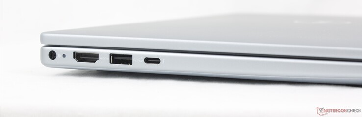 À gauche : Adaptateur secteur, HDMI 1.4, USB-A 3.2 Gen. 1, USB-C avec Thunderbolt 4 + DisplayPort + Power Delivery