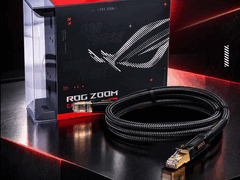 Le câble Ethernet Asus ROG Zoom Cat. 8 offre une bande passante de 40 Gbit/s.