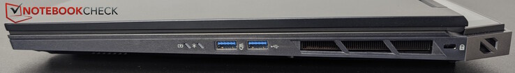 À droite : 2x USB-A (5 Gbps), Kensington