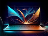 Rendu artistique d’un ordinateur portable équipé d’un processeur AMD Ryzen AI série 400.