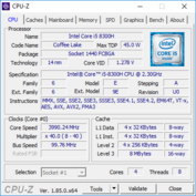 MSI GV62 8RE - CPU-Z : CPU.