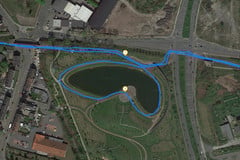 GPS Apple iPhone XS : autour d'un lac.