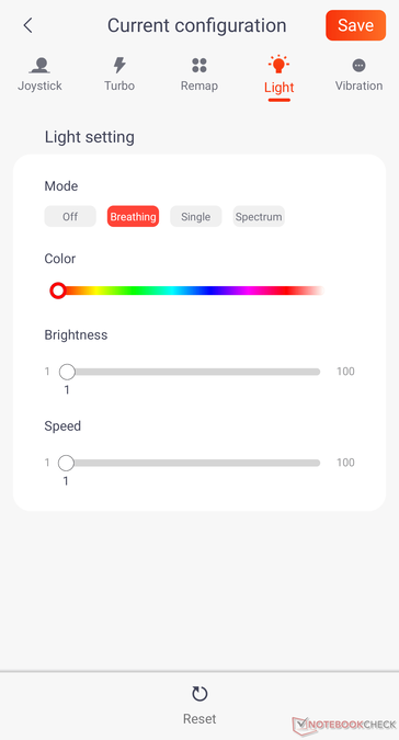 Les paramètres de couleur des logos peuvent être modifiés dans l'application.