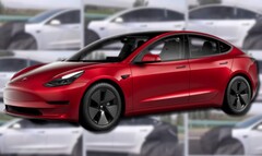 La Tesla Model 3 a été présentée en 2017 et le projet Highland est une variante remaniée pour 2023. (Source de l&#039;image : Tesla/@DriveTeslaca - édité)