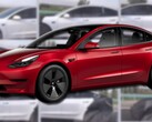 La Tesla Model 3 a été présentée en 2017 et le projet Highland est une variante remaniée pour 2023. (Source de l'image : Tesla/@DriveTeslaca - édité)