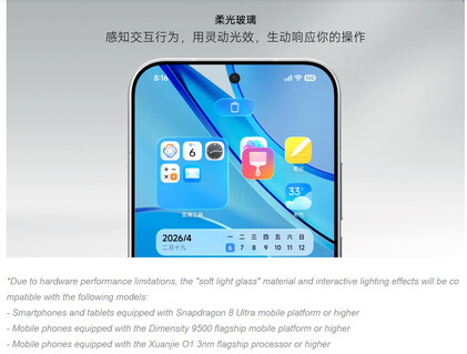Xiaomi met en avant les téléphones compatibles avec les effets « soft light glass »
