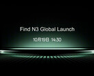 Oppo lancera le Find N3 dans le monde entier le 19 octobre. (Source de l'image : Oppo - traduit)