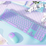 Le clavier et la souris sans fil WGJP-073-3-SD de Seenda Creative sont très jolis. (Source de l'image : Seenda Creative via Amazon)