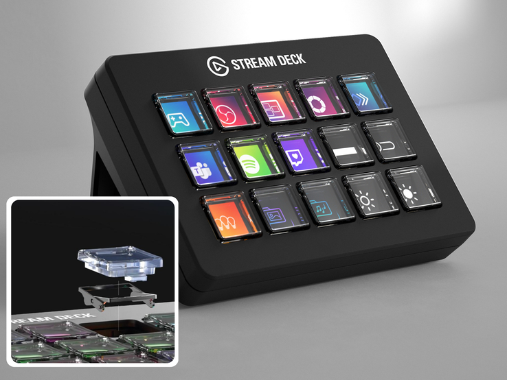 Le Stream Deck à ciseaux (photo) est vendu au même prix que la version classique. (Source : Elgato)