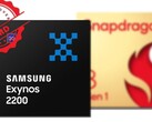 Le partenariat Samsung/AMD a peut-être porté ses fruits pour l'Exynos 2200 en matière de performances GPU. (Image source : Samsung/Qualcomm/designevo - édité)