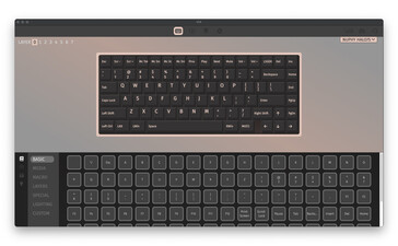 Écran de personnalisation du NuPhy Halo75 V2 VIA. (Source de l'image : NuPhy)