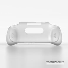 L'étui officiel du Retroid Pocket 5 en blanc/transparent. (Source de l'image : Retroid)