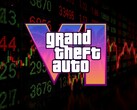 Le logo de GTA 6 devant le téléscripteur de la bourse