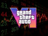 Le logo de GTA 6 devant le téléscripteur de la bourse