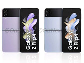 Le Galaxy Z Flip4 sera disponible en 71 combinaisons de couleurs au lancement, dont les deux présentées ici. (Image source : @OnLeaks &amp; GizNext)