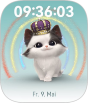 Le chat est couronné lorsque tous les anneaux sont fermés.
