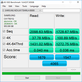 ZenBook Pro UX580GE - AS SSD.