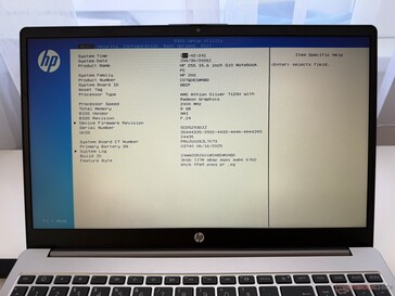 Page principale du BIOS