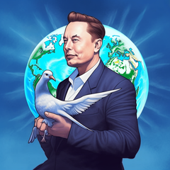 Le Twitter d&#039;Elon Musk évolue rapidement vers une &quot;application tout X&quot;. (Image générée par Midjourney AI)