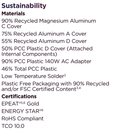 Durabilité (Source : Lenovo)