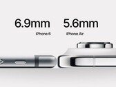 iPhone Air : Apple e téléphone le plus fin jamais conçu ne semble pas aussi fin que l'iPhone 6, mais il est probablement beaucoup plus robuste. (Source de l'image : Reddit)
