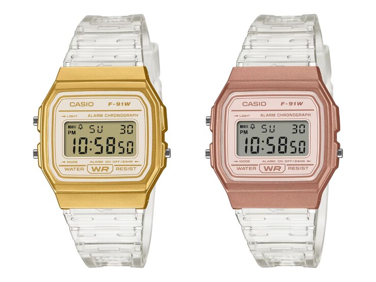 Les montres Casio F-91WS-7A2 (à gauche) et F-91WS-7A3 (à droite)