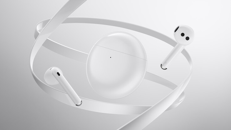 Le FreeBuds 4 en blanc céramique. (Source : Huawei)